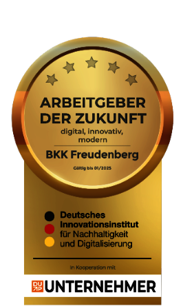 Auszeichnung der BKK Freudenberg als "Arbeitgeber der Zukunft" vom Deutschen Innovationsinstitut für Nachhaltigkeit und Digitalisierung